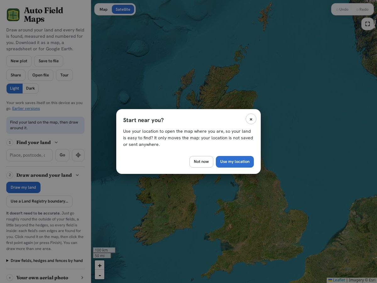 Landing-page snapshot of autofieldmaps.com