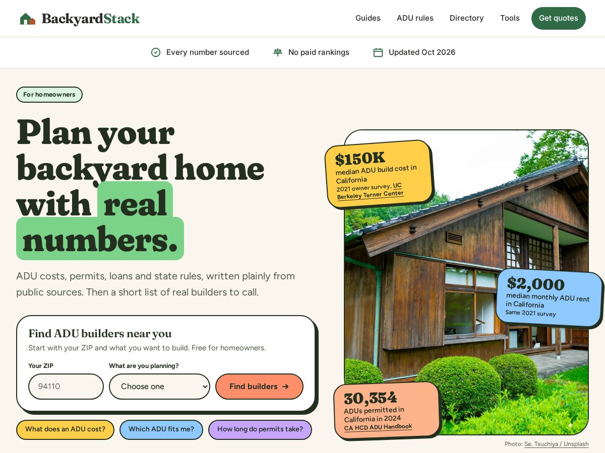 Landing-page snapshot of backyardstack.com