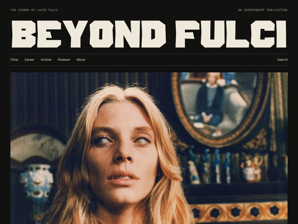 Landing-page snapshot of beyondfulci.com