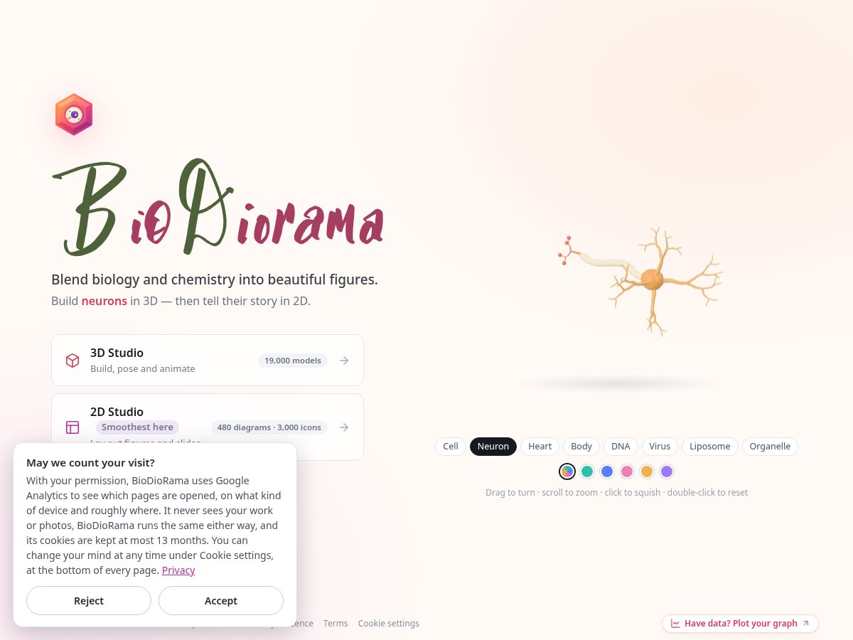 Landing-page snapshot of biodiorama.com