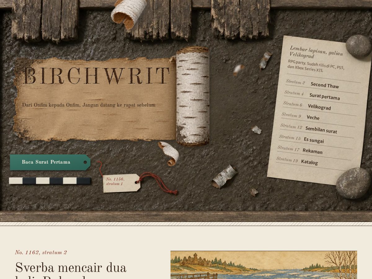 Landing-page snapshot of birchwrit.com