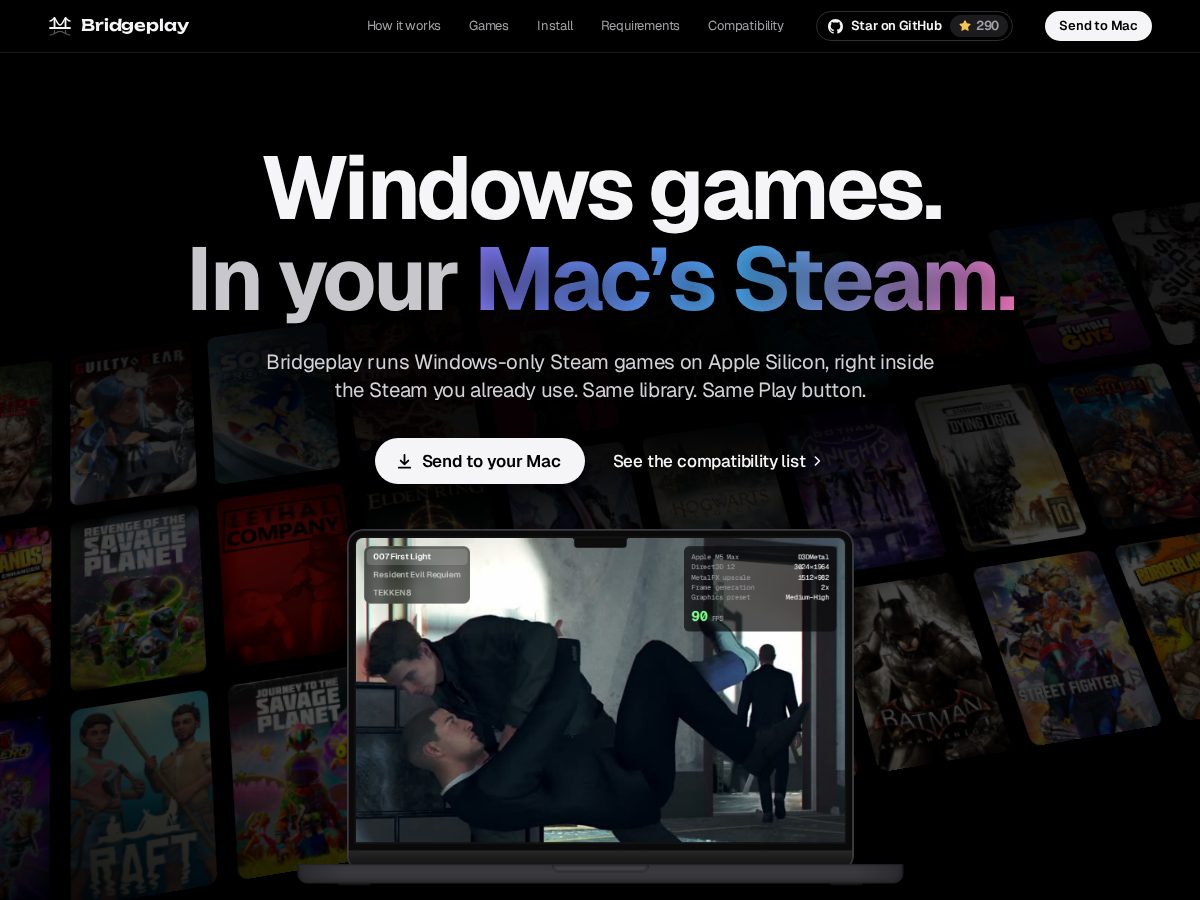 Landing-page snapshot of bridgeplay.dev