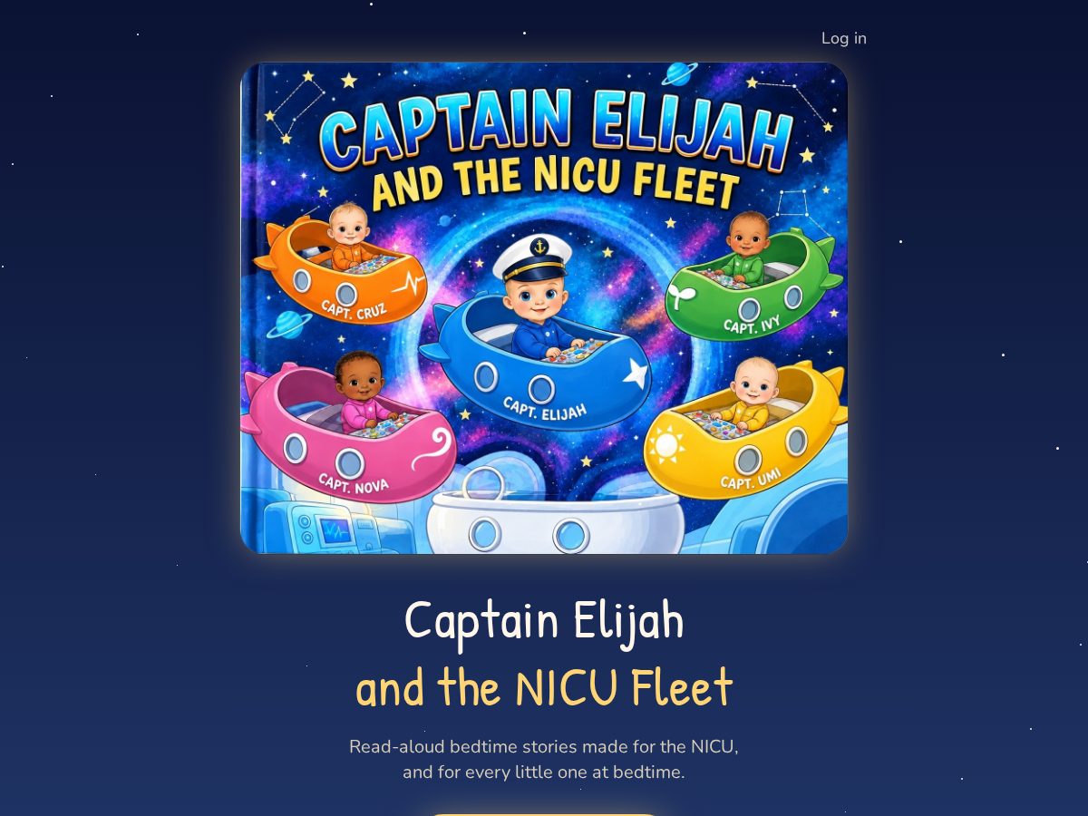 Landing-page snapshot of captainelijah.com