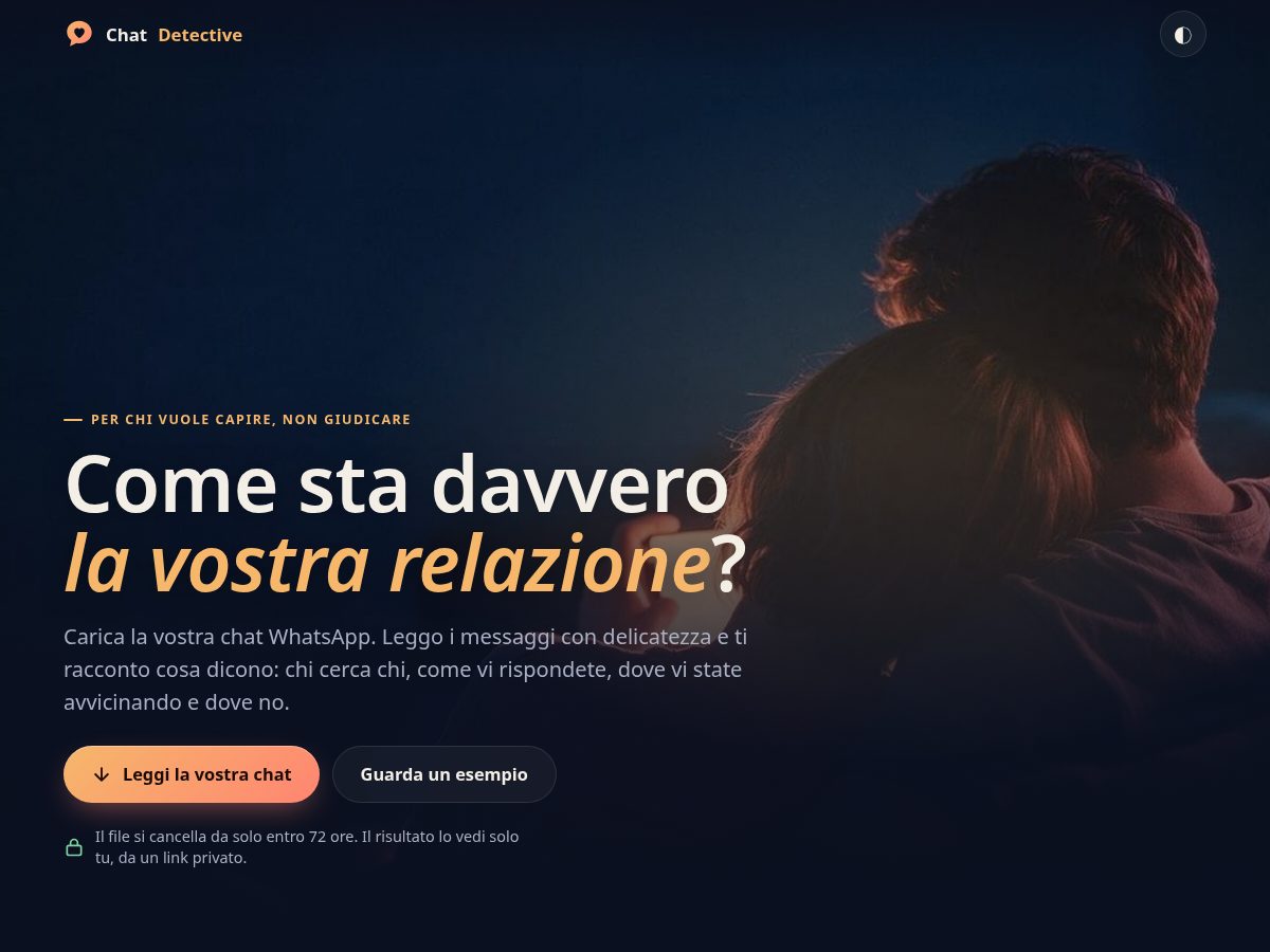 Landing-page snapshot of chatdetective.app