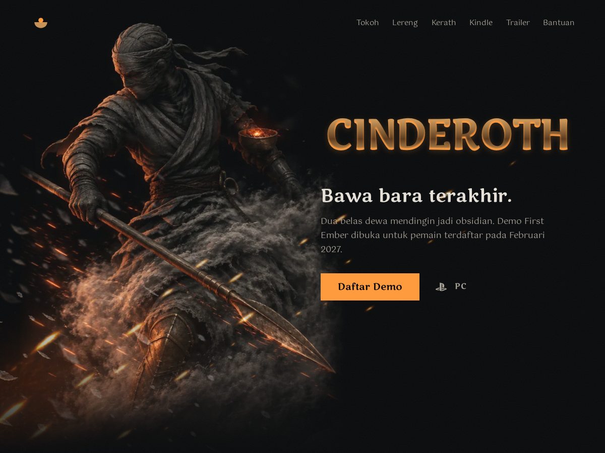 Landing-page snapshot of cinderoth.com