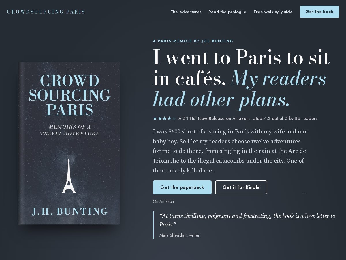 Landing-page snapshot of crowdsourcingparis.com