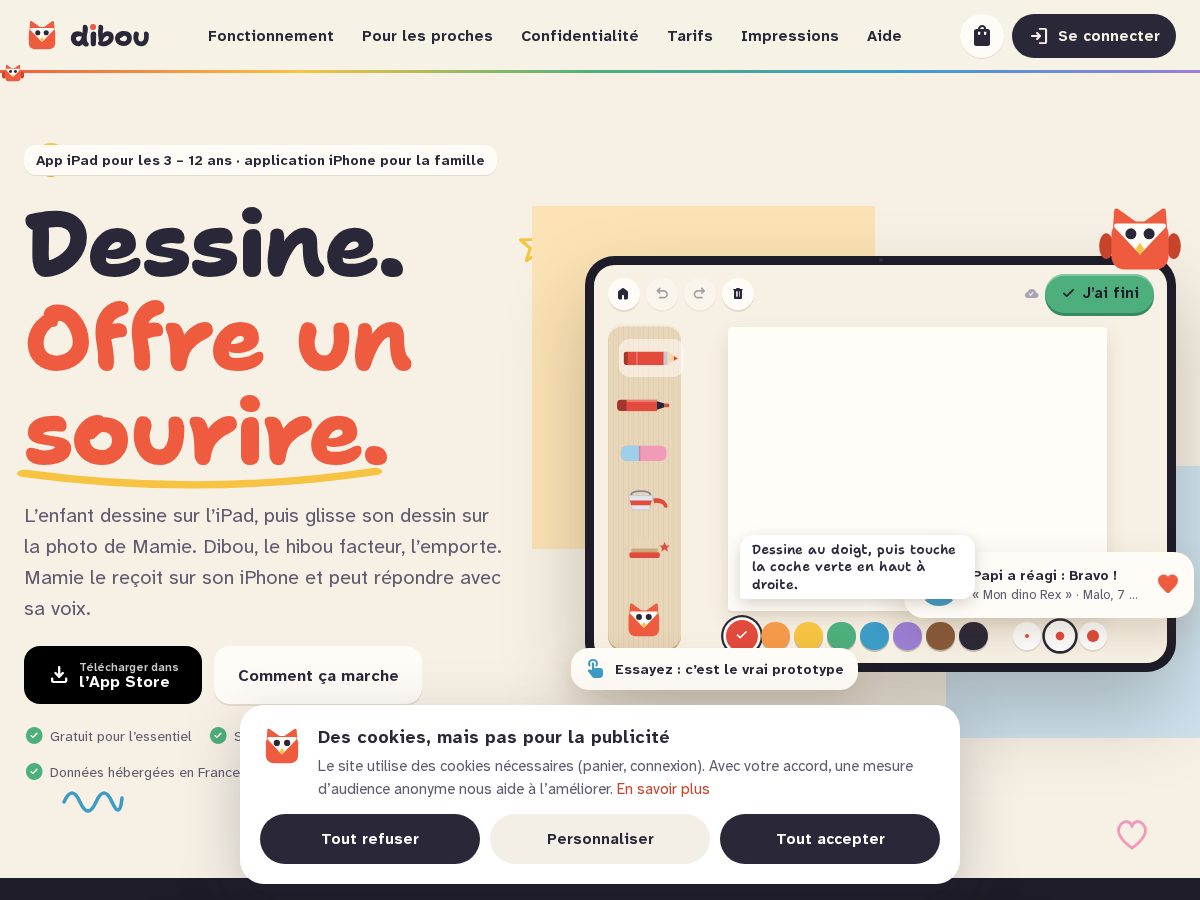 Landing-page snapshot of dibou.app