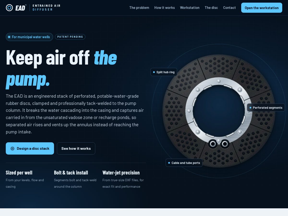 Landing-page snapshot of eadflo.com
