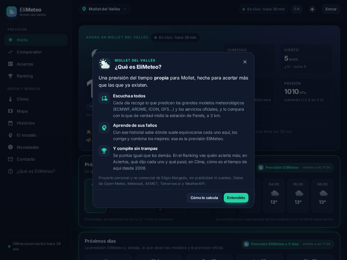 Landing-page snapshot of elimeteo.store