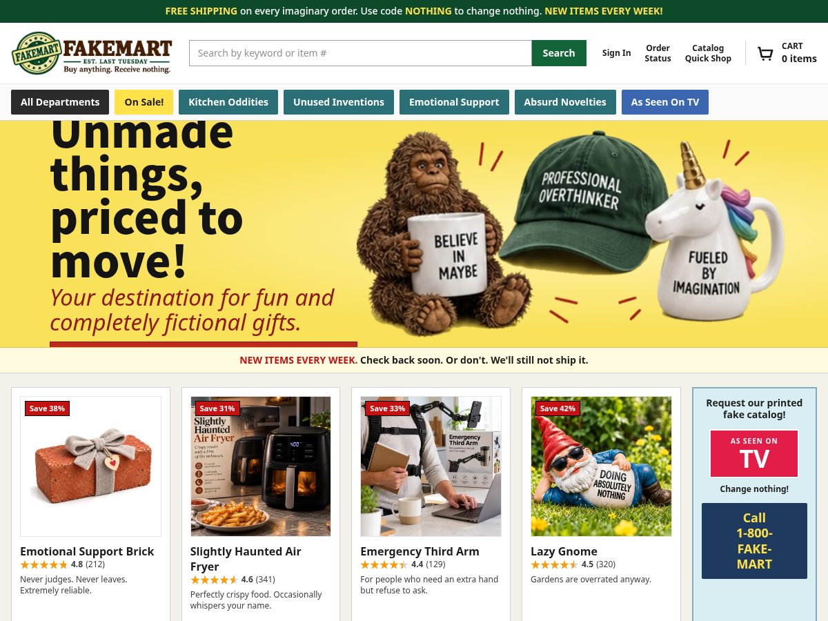 Landing-page snapshot of fakemart.shop