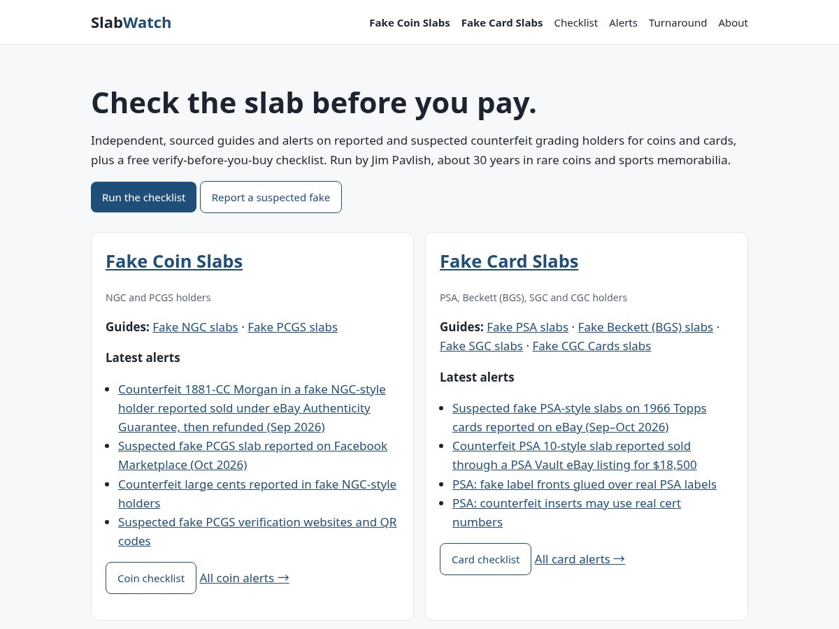 Landing-page snapshot of fakeslabs.com