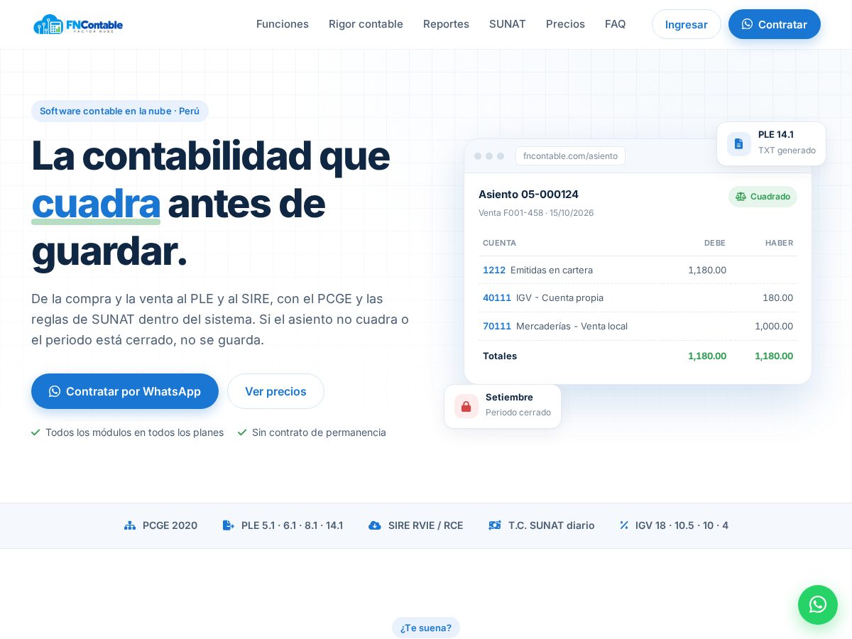 Landing-page snapshot of fncontable.com