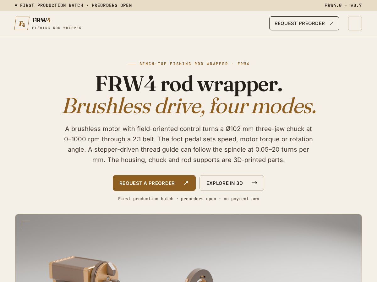 Landing-page snapshot of frw-technologies.com