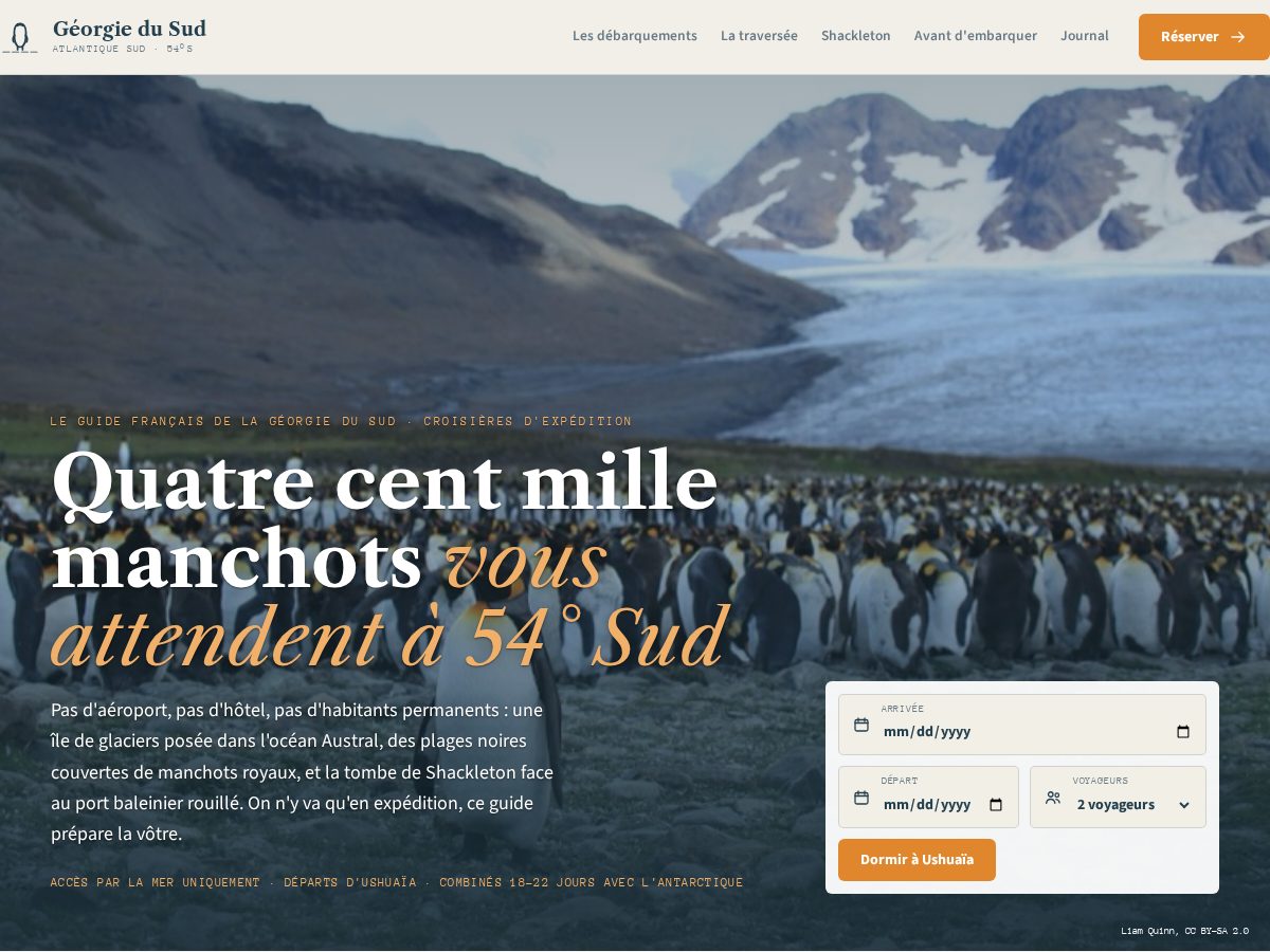 Landing-page snapshot of georgiedusud.com