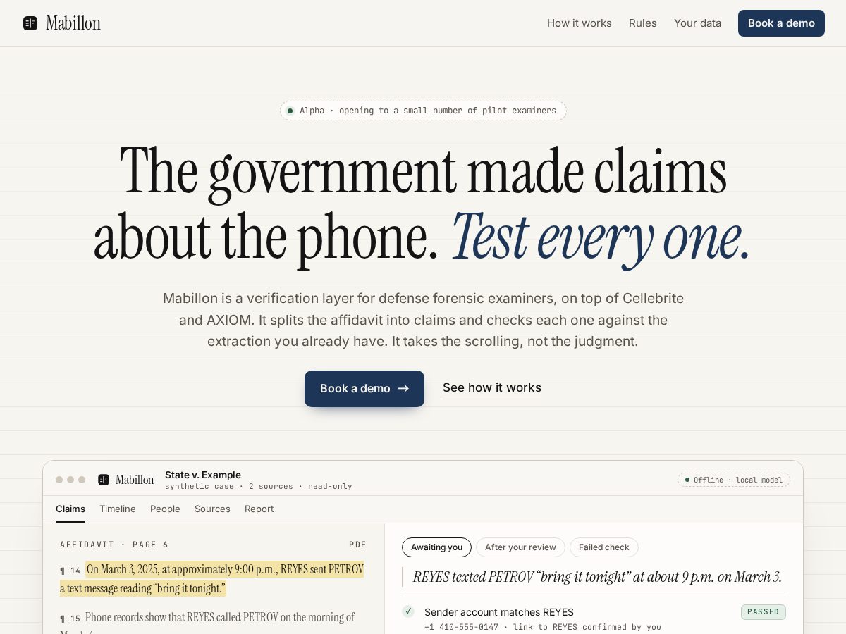 Landing-page snapshot of getmabillon.com