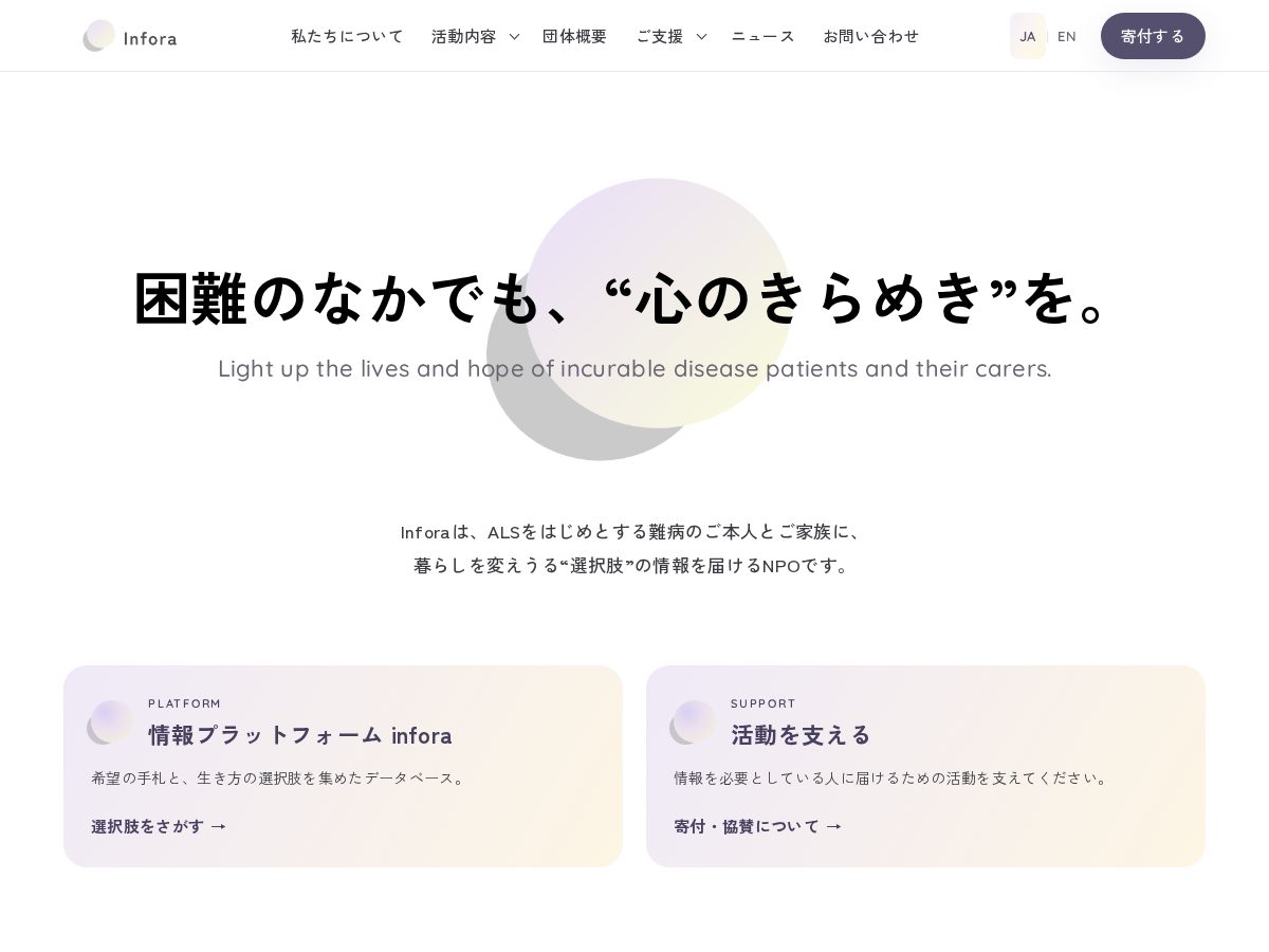 Landing-page snapshot of infora-npo.org