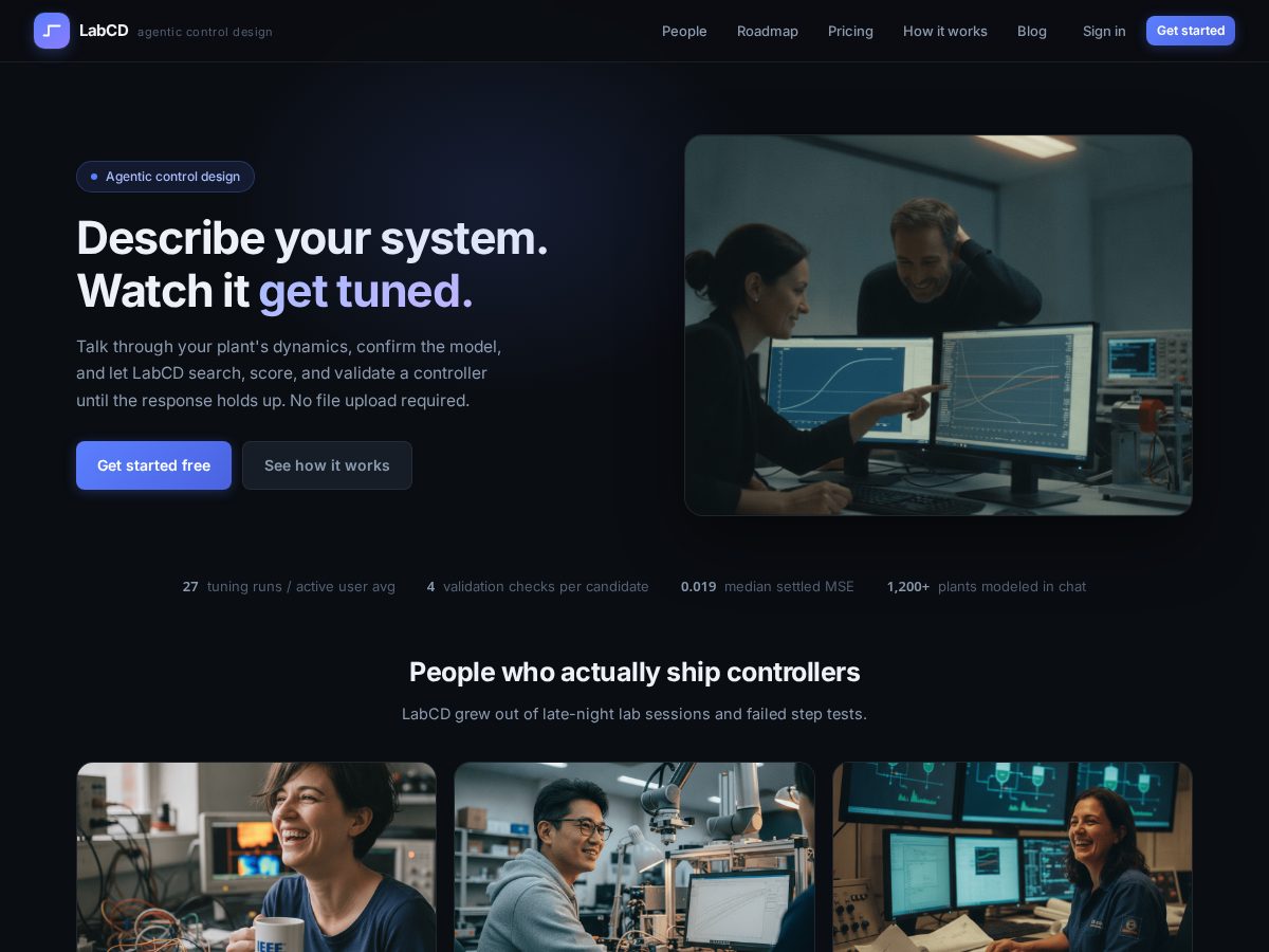 Landing-page snapshot of joinlabcd.com