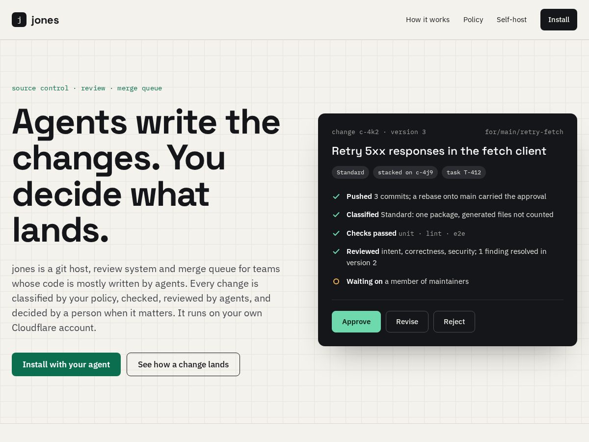 Landing-page snapshot of jones.science