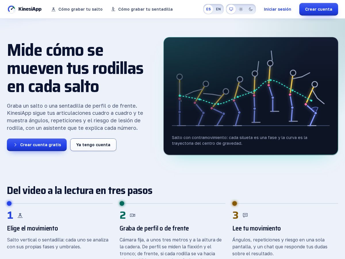 Landing-page snapshot of kinesiapp.com