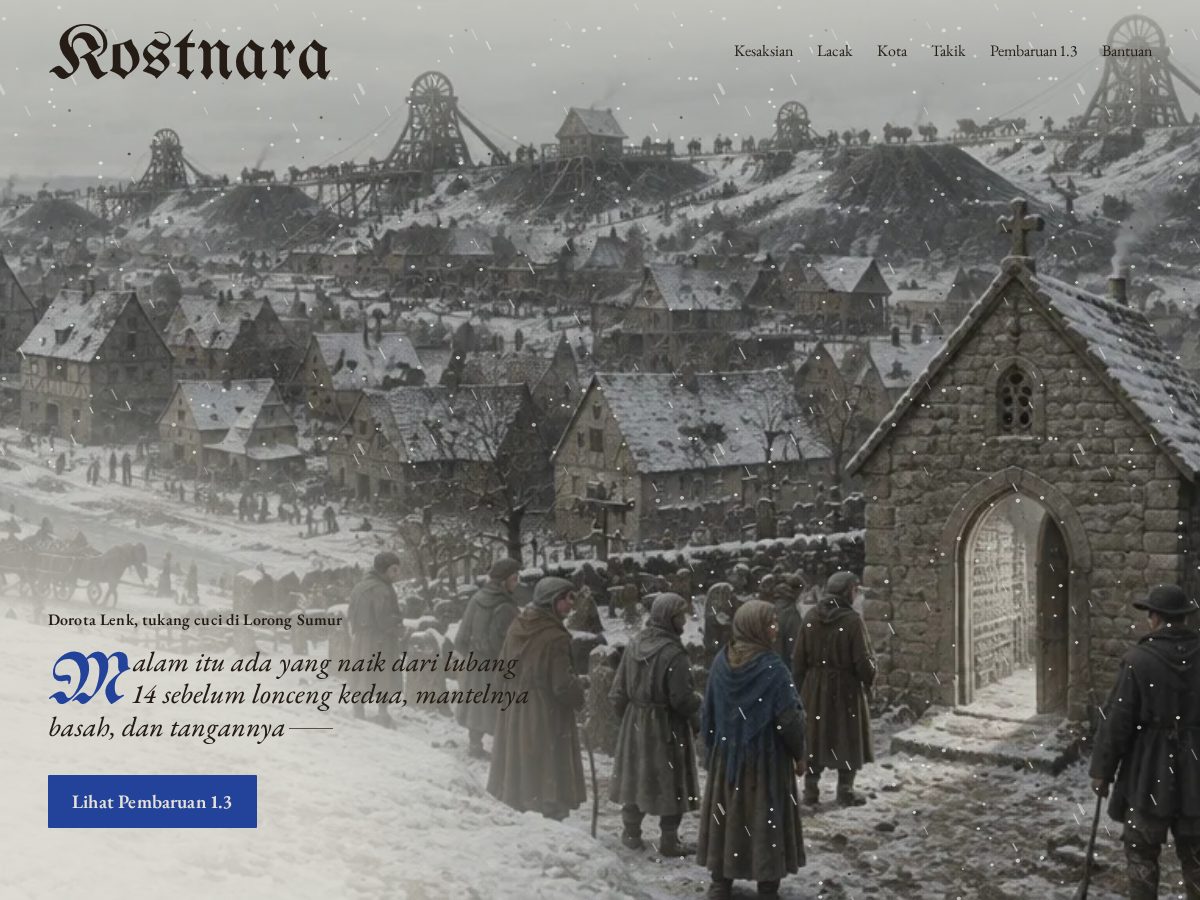 Landing-page snapshot of kostnara.com