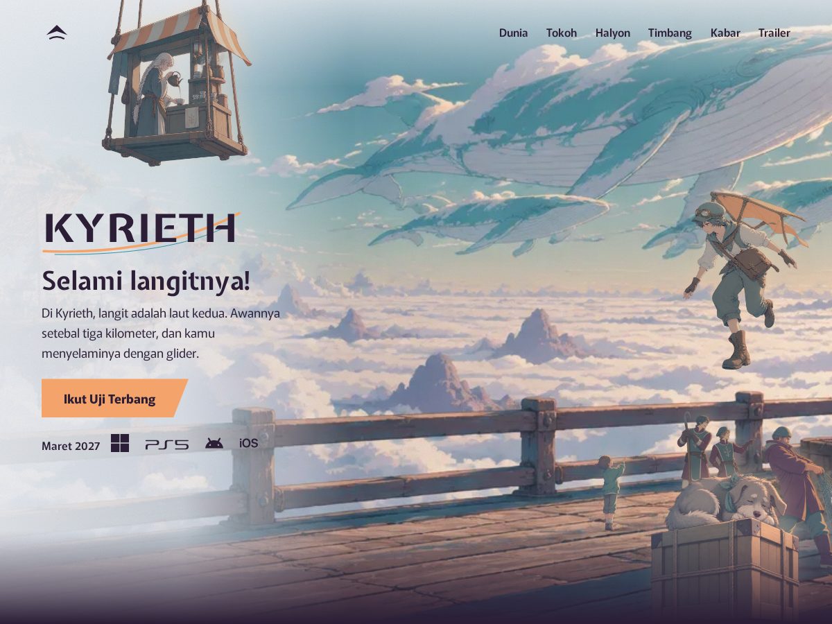 Landing-page snapshot of kyrieth.com