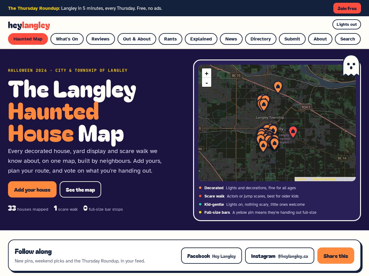 Landing-page snapshot of langleyish.com