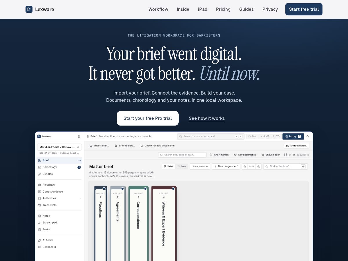 Landing-page snapshot of lexware.app