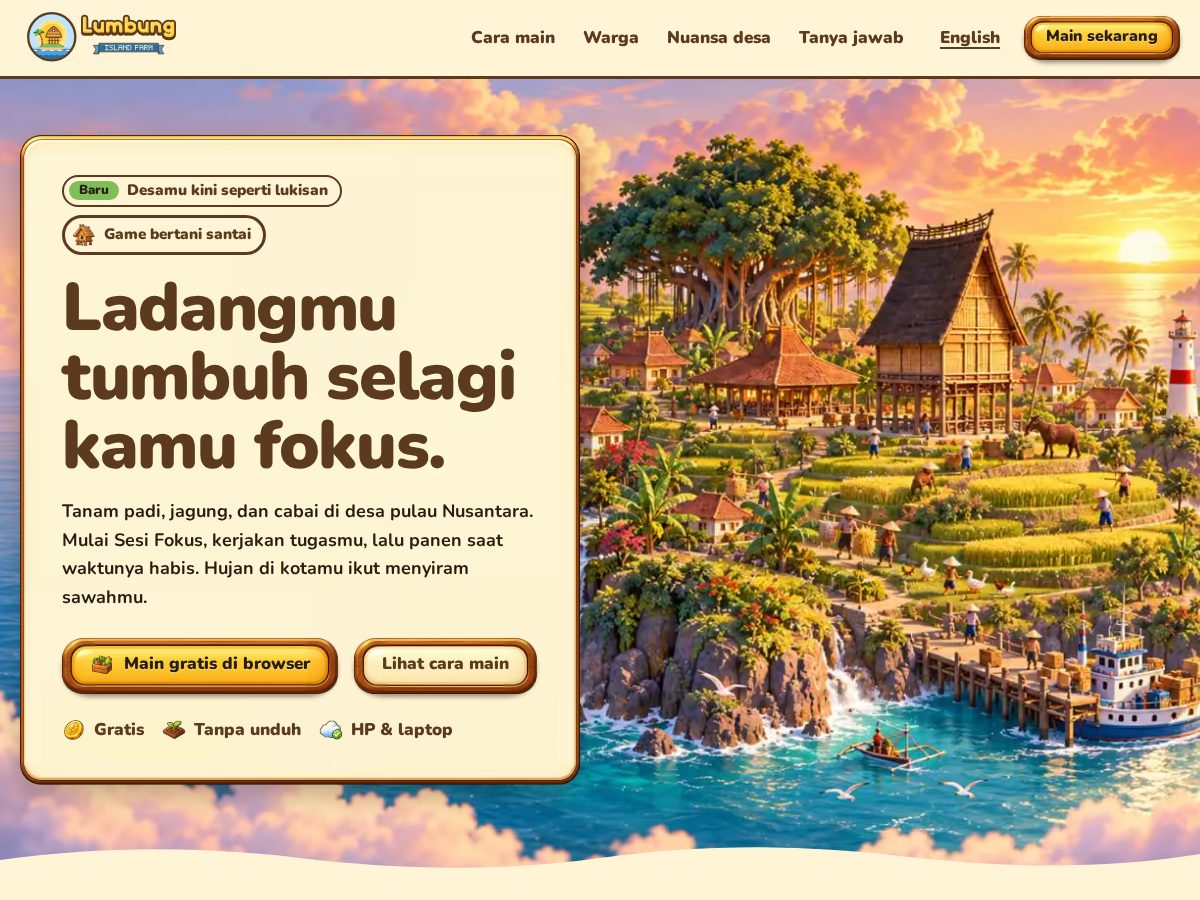 Landing-page snapshot of lumbung.quest