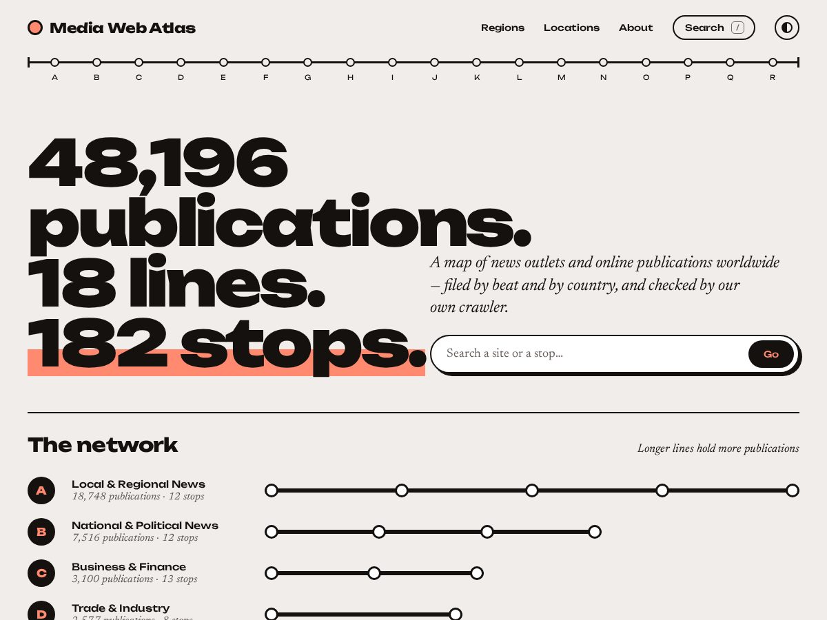 Landing-page snapshot of mediawebatlas.com