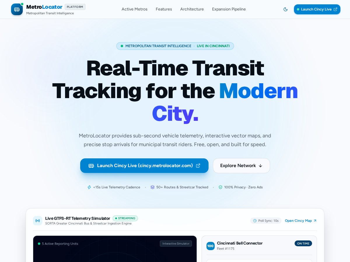 Landing-page snapshot of metrolocator.com