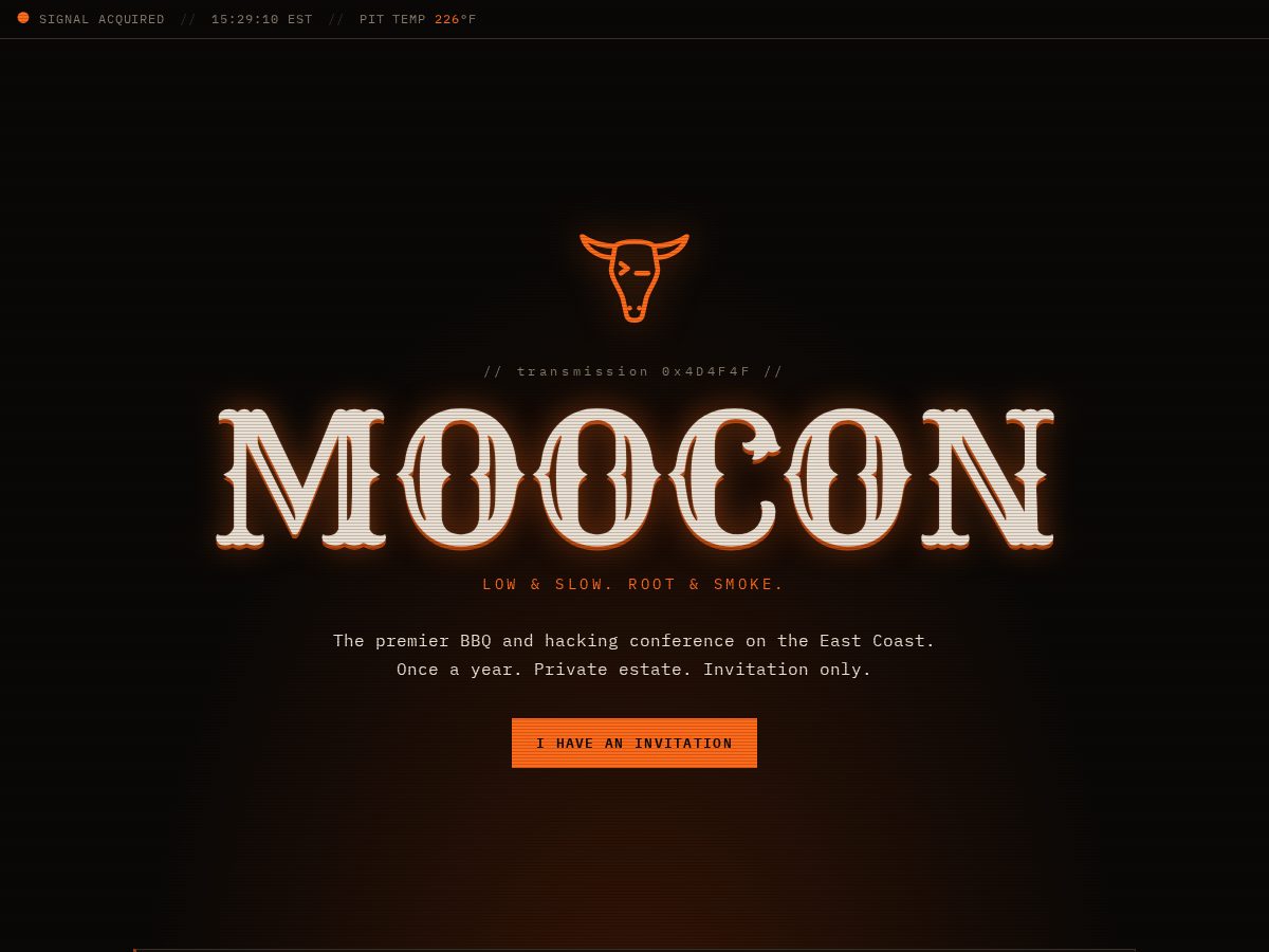 Landing-page snapshot of moocon.info