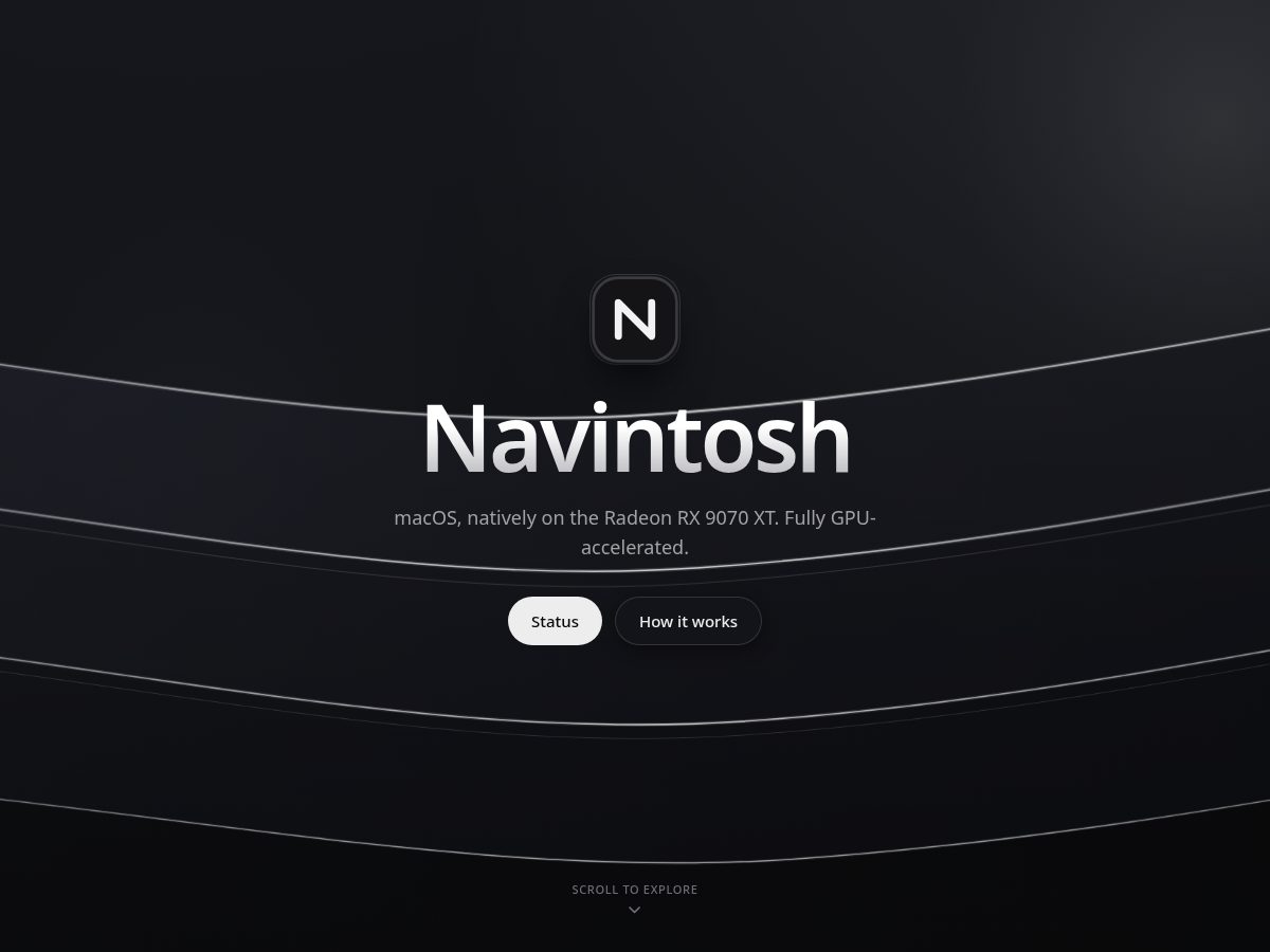 Landing-page snapshot of navintosh.dev