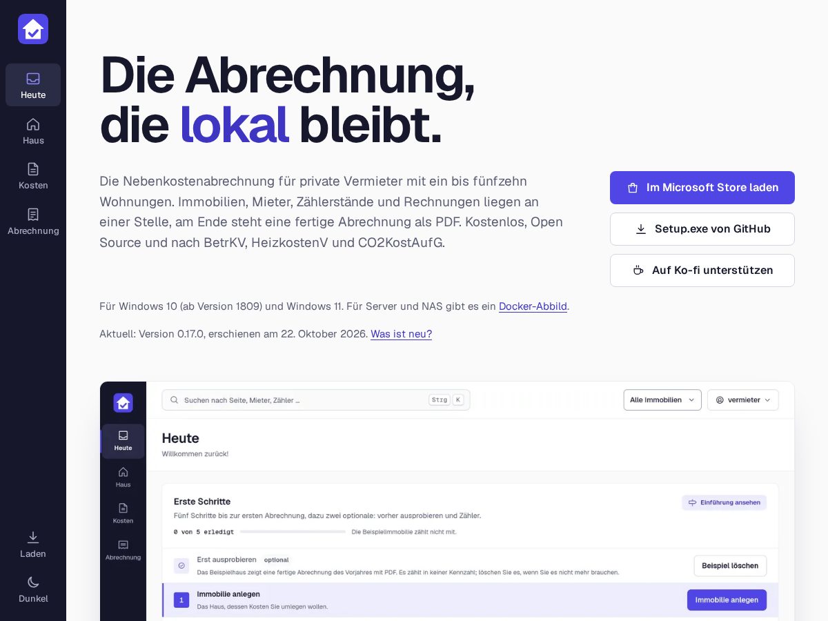 Landing-page snapshot of nebenkostenfix.org
