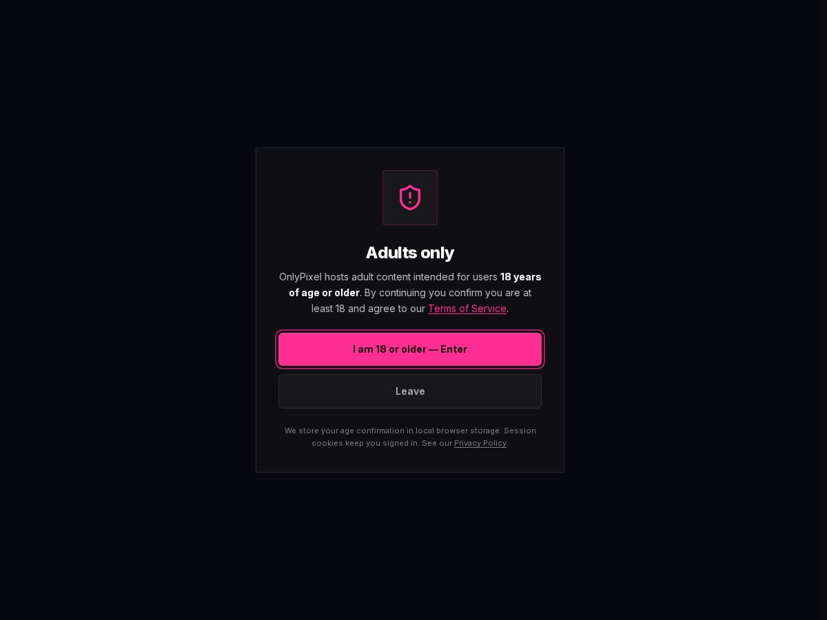 Landing-page snapshot of onlypixel.net