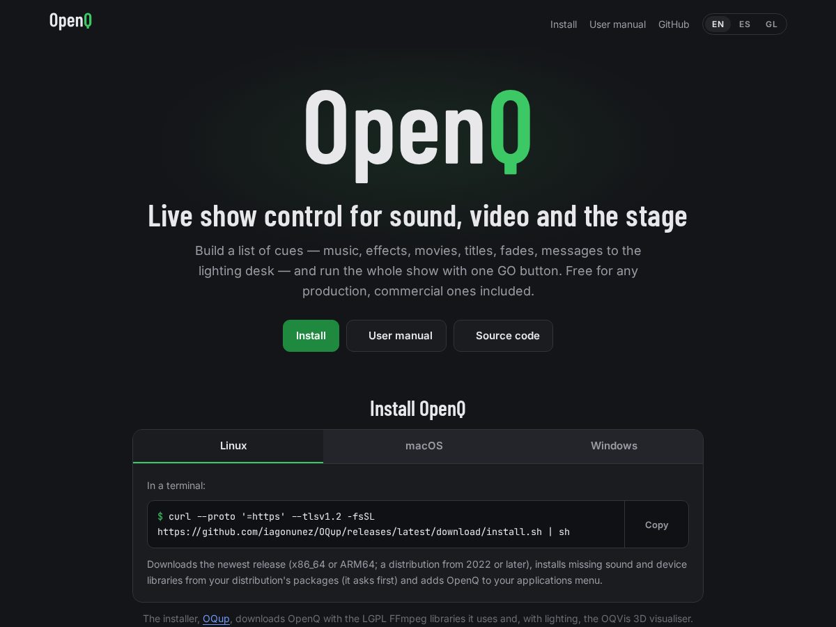 Landing-page snapshot of opnq.app