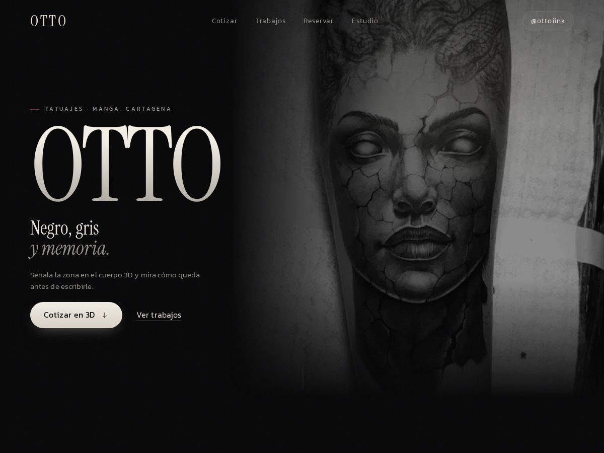 Landing-page snapshot of ottoiink.com