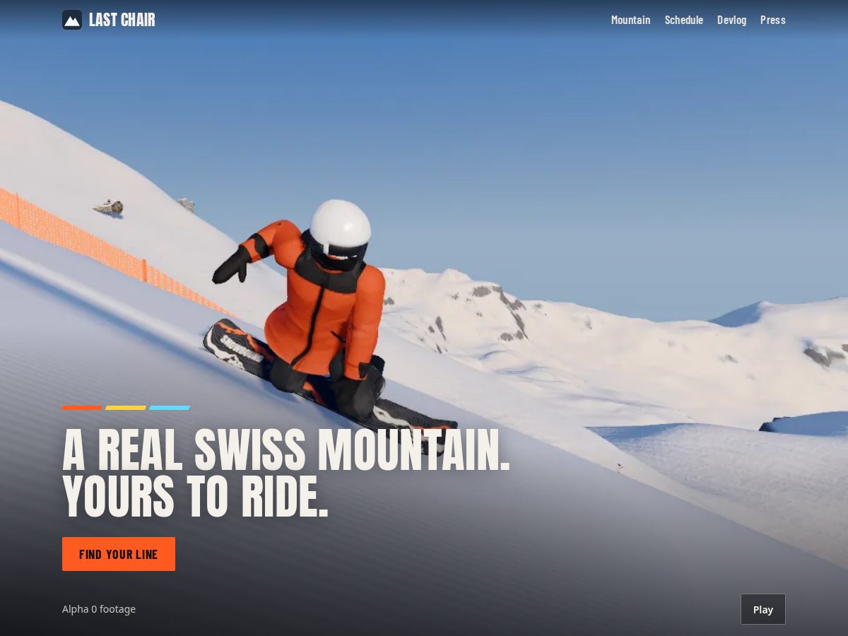 Landing-page snapshot of playlastchair.com