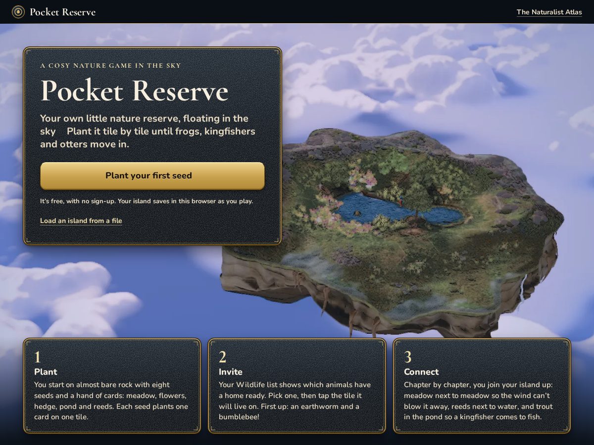 Landing-page snapshot of pocketreservegame.com