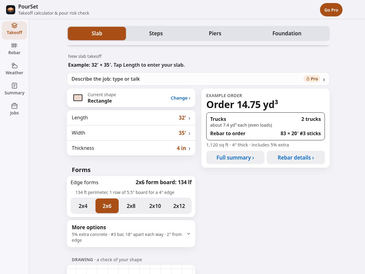 Landing-page snapshot of pourset.app