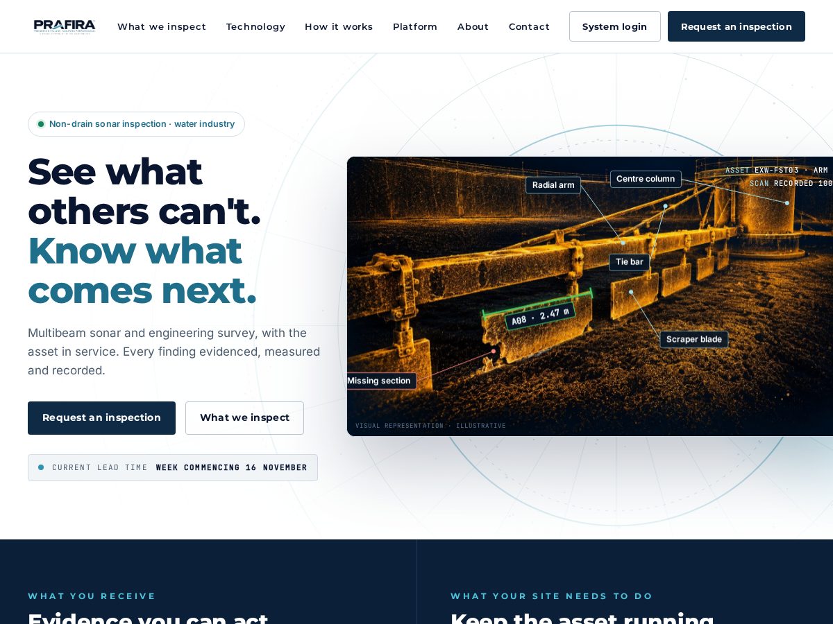 Landing-page snapshot of prafira.com