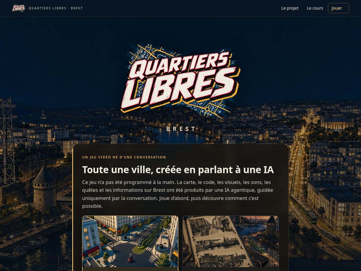 Landing-page snapshot of quartiers-libres.org