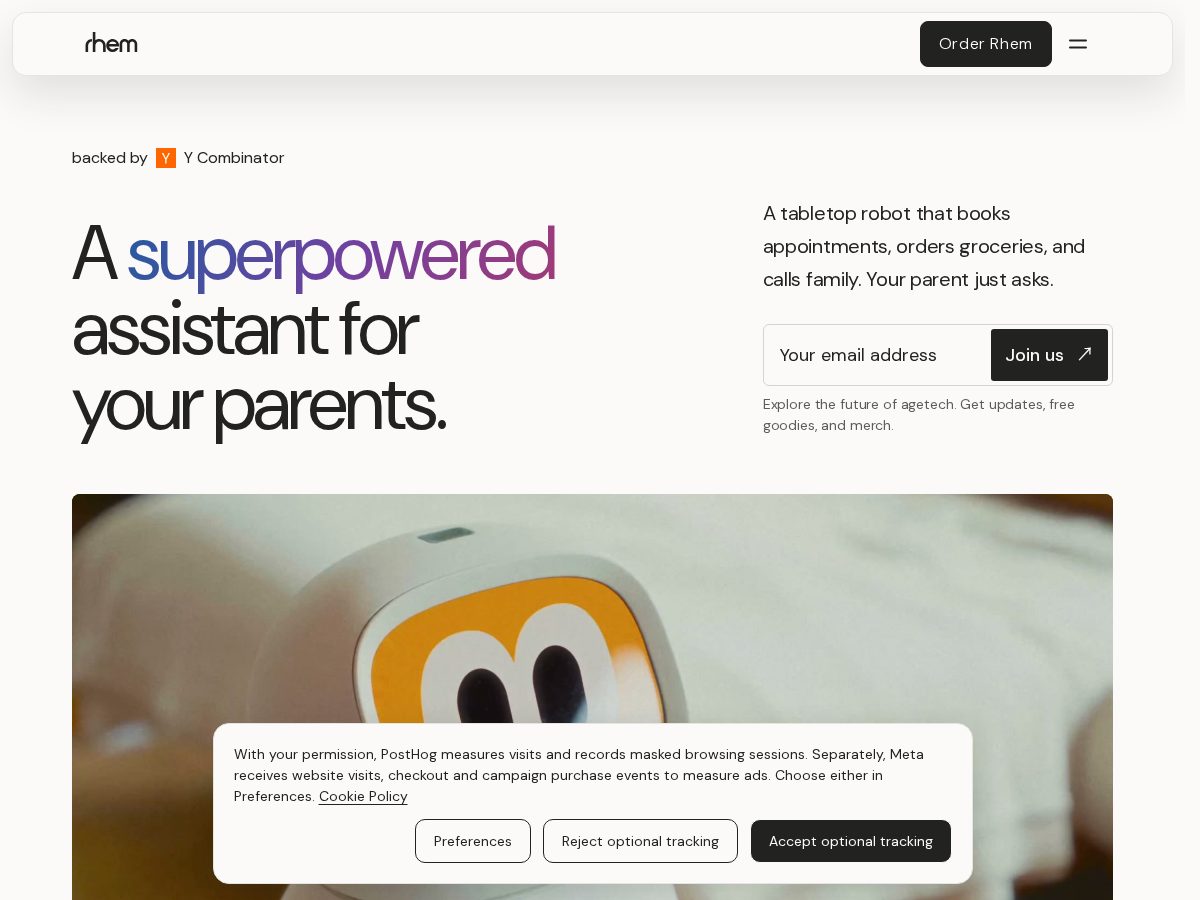 Landing-page snapshot of rhemable.com