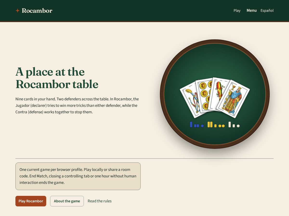 Landing-page snapshot of rocambor.net