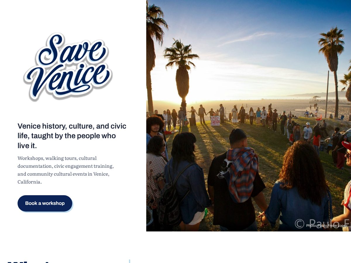 Landing-page snapshot of save-venice.com