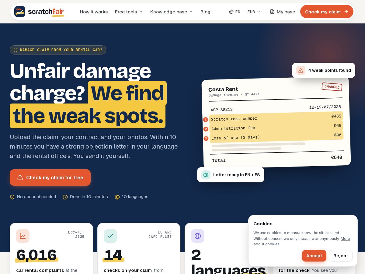 Landing-page snapshot of scratchfair.com