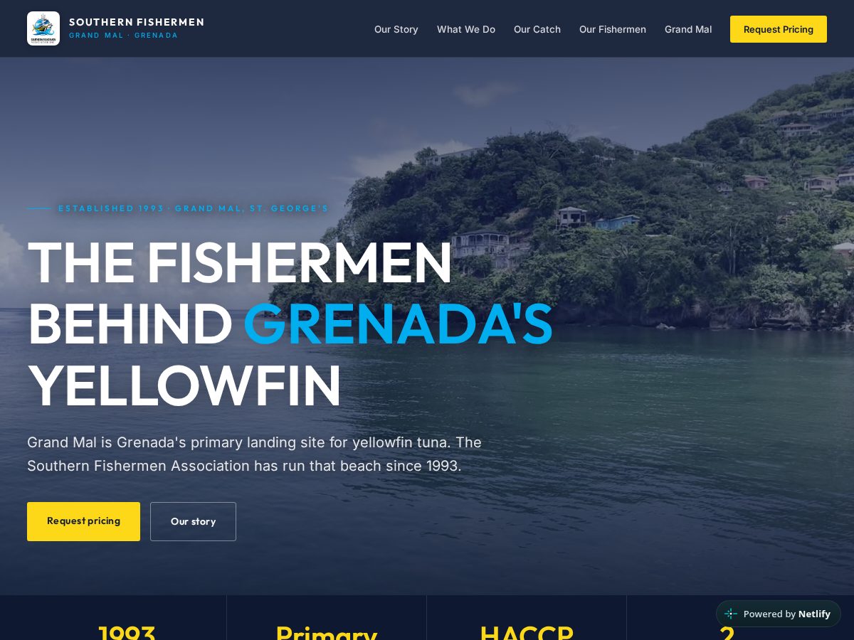 Landing-page snapshot of sfagrenada.com