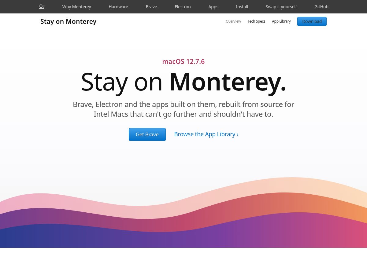 Landing-page snapshot of stayonmonterey.fyi