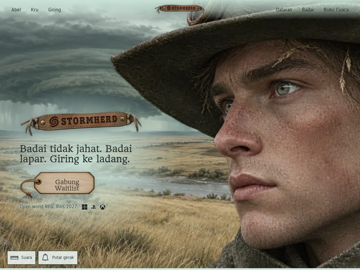 Landing-page snapshot of stormherd.com