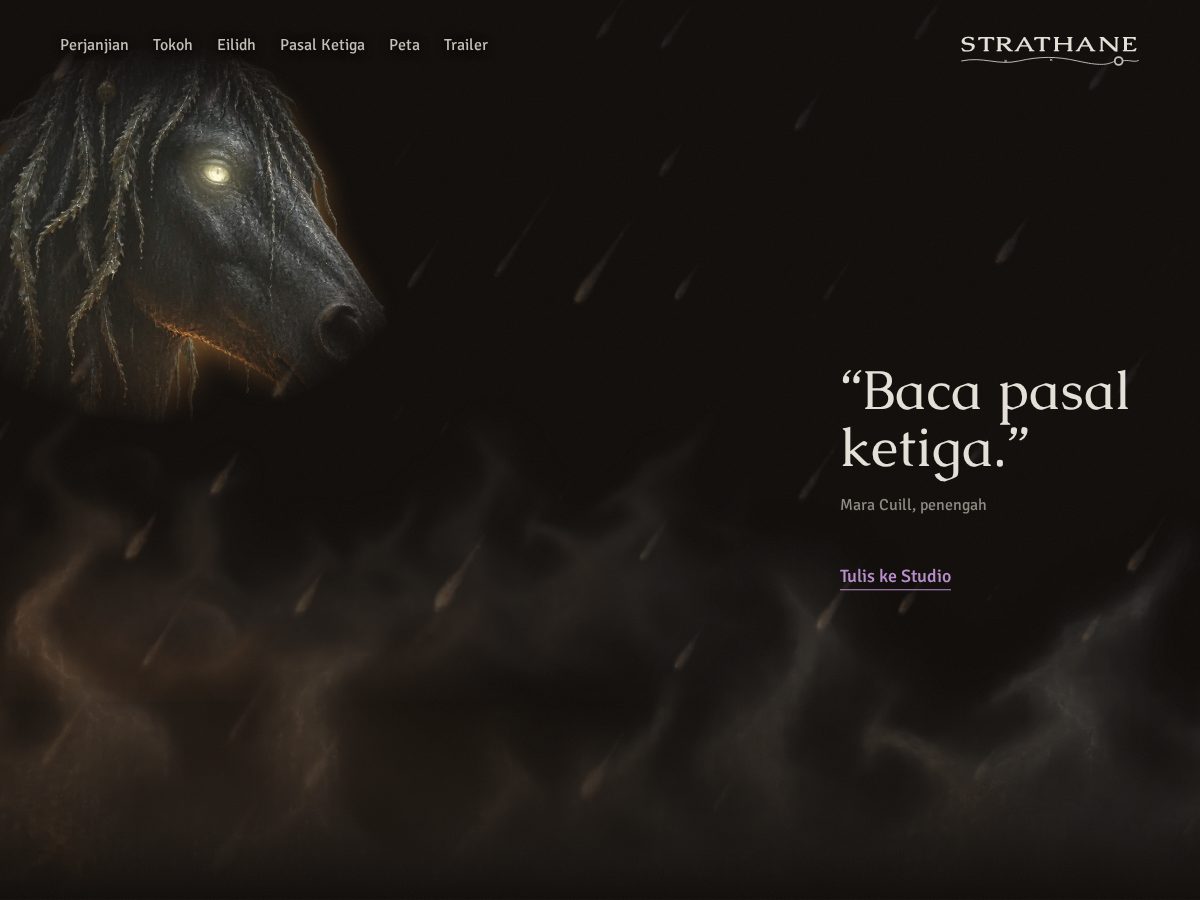Landing-page snapshot of strathane.com