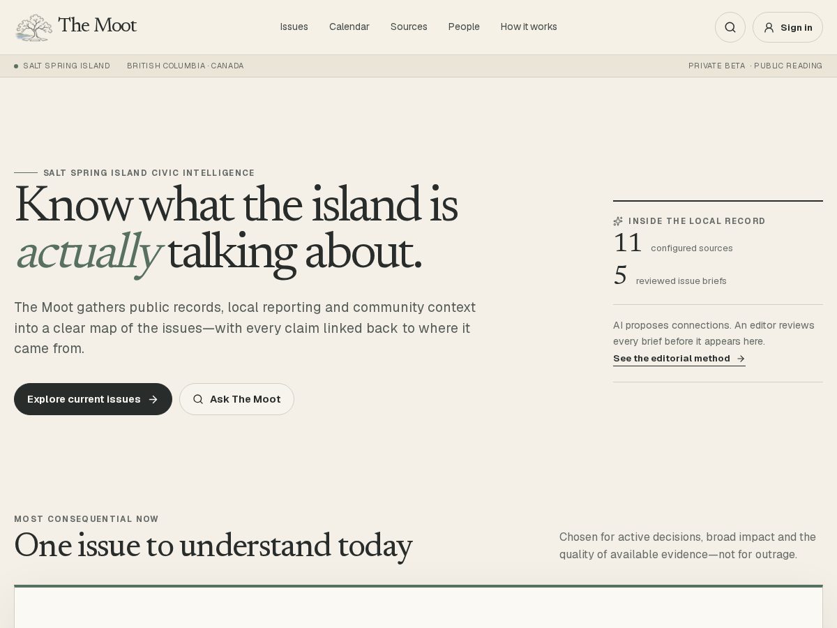 Landing-page snapshot of themoot.info